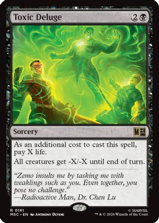 Toxic Deluge (Surge Foil) (MSC-161) [Commander: Marvel Super Heroes] Foil