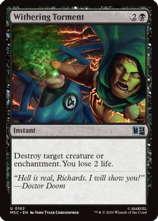 Withering Torment (Surge Foil) (MSC-162) [Commander: Marvel Super Heroes] Foil