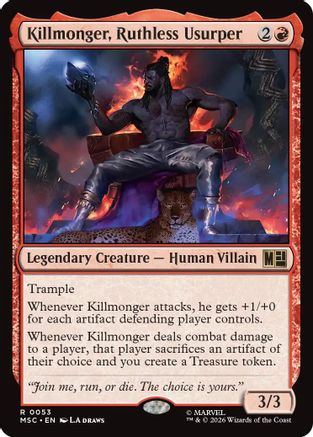 Killmonger, Ruthless Usurper (Surge Foil) (MSC-053) [Commander: Marvel Super Heroes] Foil