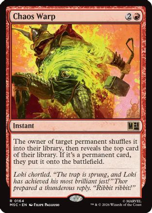 Chaos Warp (Surge Foil) (MSC-164) [Commander: Marvel Super Heroes] Foil