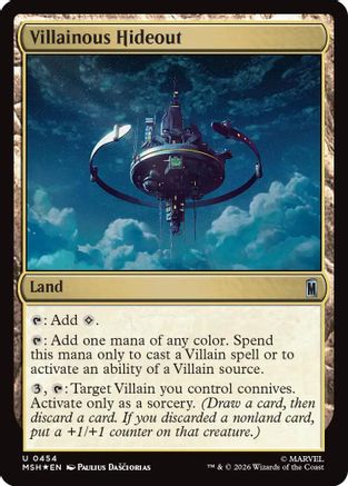 Villainous Hideout (Surge Foil) (MSH-454) [Marvel Super Heroes] Foil