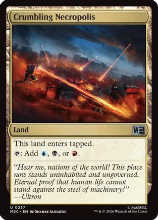 Crumbling Necropolis (Surge Foil) (MSC-237) [Commander: Marvel Super Heroes] Foil