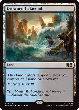 Drowned Catacomb (Surge Foil) (MSC-239) [Commander: Marvel Super Heroes] Foil