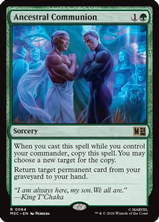 Ancestral Communion (MSC-064) [Commander: Marvel Super Heroes]