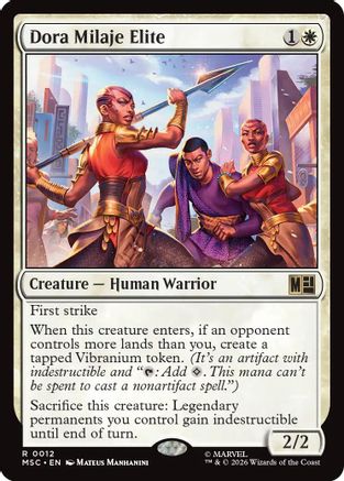 Dora Milaje Elite (Surge Foil) (MSC-012) [Commander: Marvel Super Heroes] Foil