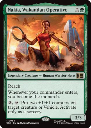 Nakia, Wakandan Operative (Surge Foil) (MSC-069) [Commander: Marvel Super Heroes] Foil