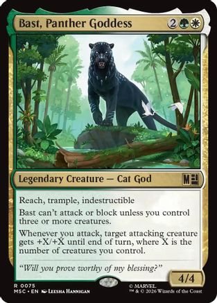 Bast, Panther Goddess (Surge Foil) (MSC-075) [Commander: Marvel Super Heroes] Foil