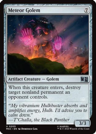 Meteor Golem (Surge Foil) (MSC-205) [Commander: Marvel Super Heroes] Foil