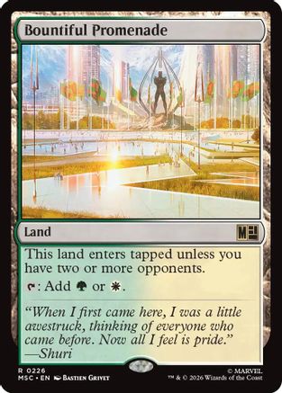 Bountiful Promenade (Surge Foil) (MSC-226) [Commander: Marvel Super Heroes] Foil