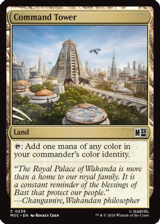 Command Tower (MSC-236) (Surge Foil) [Commander: Marvel Super Heroes] Foil