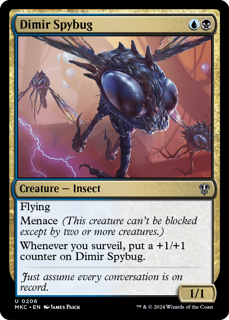 Dimir Spybug (MKC-206) [Murders at Karlov Manor Commander]