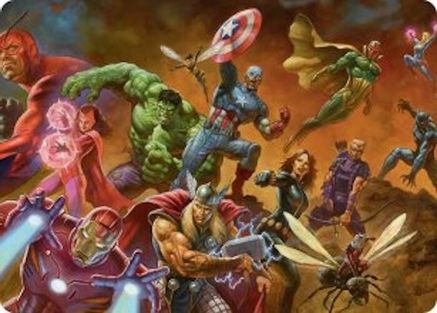 Avengers Assemble! Art Card (AAMSH-001) [Art Series: Marvel Super Heroes]