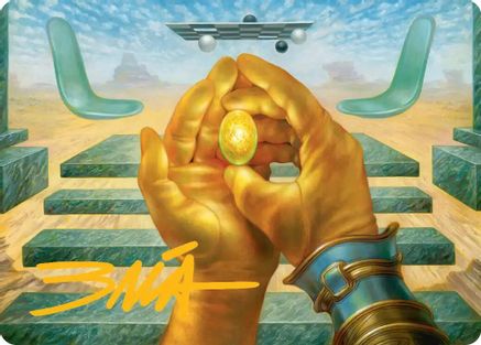 The Mind Stone Art Card (Gold-Stamped Signature) (AAMSH-003) [Art Series: Marvel Super Heroes]