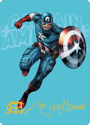 Captain America, Super-Soldier Art Card (Gold-Stamped Signature) (AAMSH-021) [Art Series: Marvel Super Heroes]