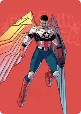 Captain America, Wings of Freedom Art Card (22/45) (AAMSH-022) [Art Series: Marvel Super Heroes]