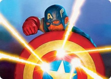 Captain's Defense Art Card (AAMSH-041) [Art Series: Marvel Super Heroes]