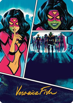 Secret Invasion Art Card (Gold-Stamped Signature) (AAMSH-018) [Art Series: Marvel Super Heroes]
