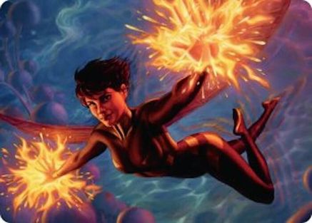 The Wasp, Winsome Avenger Art Card (AAMSH-032) [Art Series: Marvel Super Heroes]