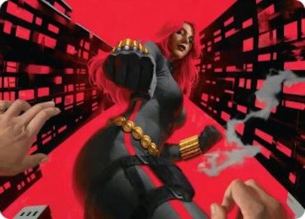 Black Widow, Deadly Hunter Art Card (AAMSH-042) [Art Series: Marvel Super Heroes]