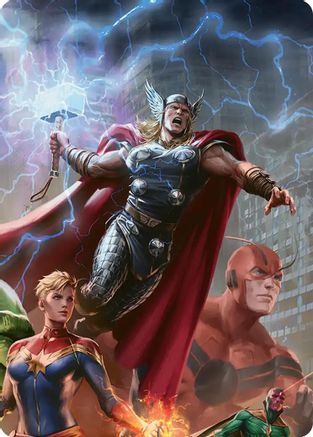 Thor, Guardian of Midgard Art Card (AAMSH-003) [Art Series: Marvel Super Heroes]