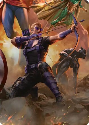Hawkeye, Trick Shot Art Card (AAMSH-006) [Art Series: Marvel Super Heroes]