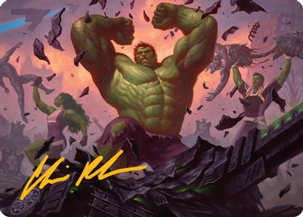 HULK SMASH! Art Card (Gold-Stamped Signature) (AAMSH-010) [Art Series: Marvel Super Heroes]