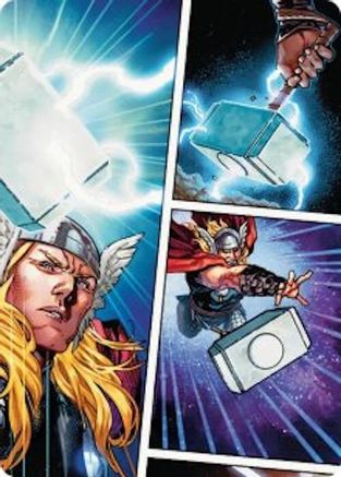 Mjolnir, Hammer of Thor Art Card (AAMSH-019) [Art Series: Marvel Super Heroes]
