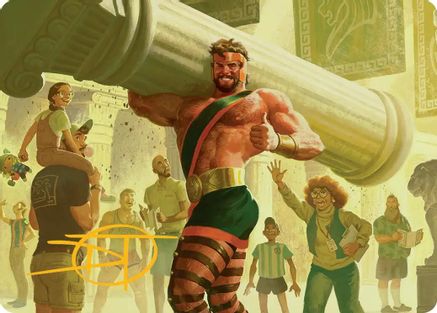 Hercules, Prince of Power Art Card (Gold-Stamped Signature) (AAMSH-013) [Art Series: Marvel Super Heroes]