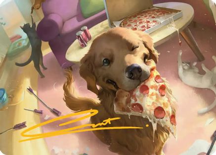 Lucky the Pizza Dog Art Card (Gold-Stamped Signature) (AAMSH-044) [Art Series: Marvel Super Heroes]