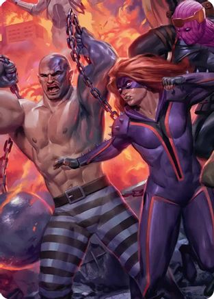 Absorbing Man and Titania Art Card (AAMSH-010) [Art Series: Marvel Super Heroes]