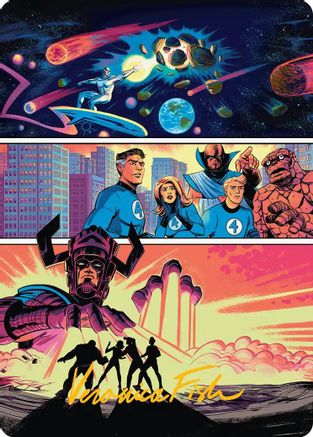 The Coming of Galactus Art Card (Gold-Stamped Signature) (AAMSH-020) [Art Series: Marvel Super Heroes]