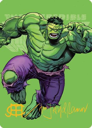The Incredible Hulk Art Card (Gold-Stamped Signature) (AAMSH-028) [Art Series: Marvel Super Heroes]