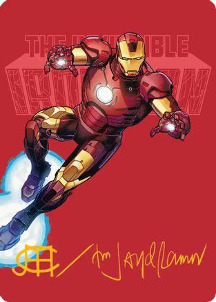 The Invincible Iron Man Art Card (Gold-Stamped Signature) (AAMSH-029) [Art Series: Marvel Super Heroes]