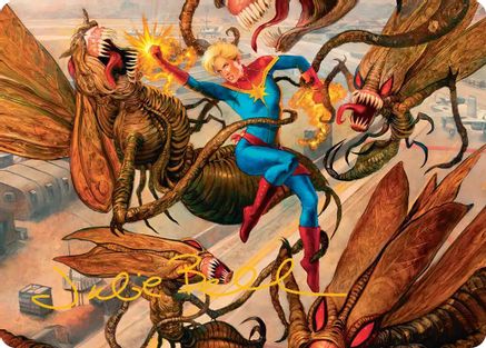 Captain Marvel, Apex Avenger Art Card (Gold-Stamped Signature) (AAMSH-036) [Art Series: Marvel Super Heroes]