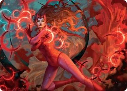 Scarlet Witch, Chaotic Avenger Art Card (AAMSH-038) [Art Series: Marvel Super Heroes]