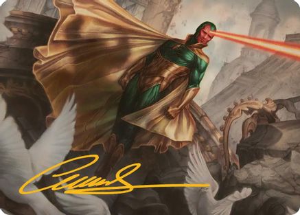 The Vision Art Card (Gold-Stamped Signature) (AAMSH-015) [Art Series: Marvel Super Heroes]