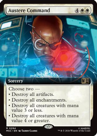Austere Command (Extended Art) (MSC-294) [Commander: Marvel Super Heroes]