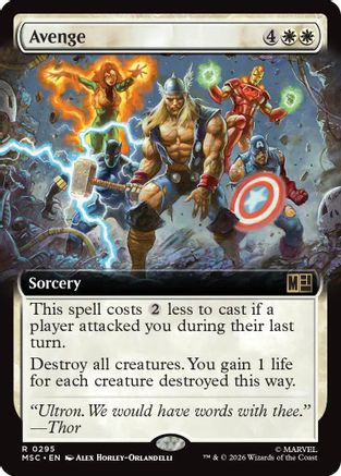 Avenge (Extended Art) (MSC-295) [Commander: Marvel Super Heroes]
