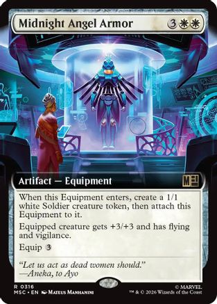 Midnight Angel Armor (Extended Art) (MSC-316) [Commander: Marvel Super Heroes]