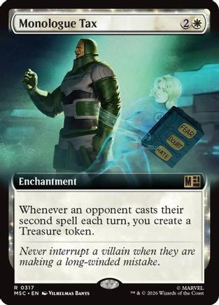 Monologue Tax (Extended Art) (MSC-317) [Commander: Marvel Super Heroes]