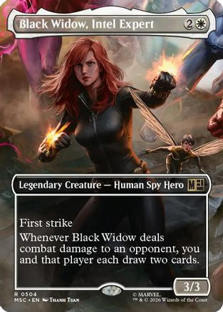 Black Widow, Intel Expert (Borderless) (MSC-504) [Commander: Marvel Super Heroes] Foil
