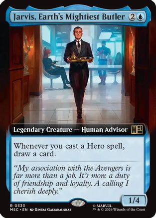 Jarvis, Earth's Mightiest Butler (Extended Art) (MSC-333) [Commander: Marvel Super Heroes]