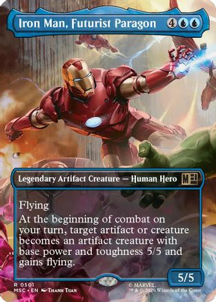 Iron Man, Futurist Paragon (Borderless) (MSC-501) [Commander: Marvel Super Heroes]