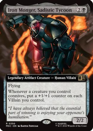 Iron Monger, Sadistic Tycoon (Extended Art) (MSC-350) [Commander: Marvel Super Heroes]