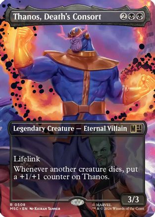 Thanos, Death's Consort (Borderless) (MSC-508) [Commander: Marvel Super Heroes] Foil