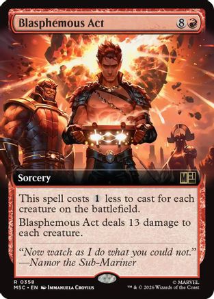Blasphemous Act (Extended Art) (MSC-358) [Commander: Marvel Super Heroes]