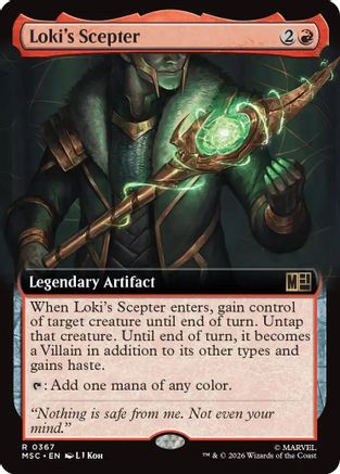 Loki's Scepter (Extended Art) (MSC-367) [Commander: Marvel Super Heroes]