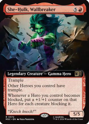 She-Hulk, Wallbreaker (Extended Art) (MSC-372) [Commander: Marvel Super Heroes]