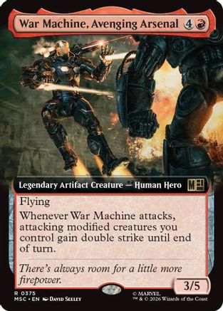 War Machine, Avenging Arsenal (Extended Art) (MSC-375) [Commander: Marvel Super Heroes]