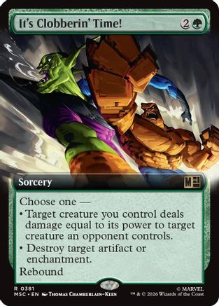 It's Clobberin' Time! (Extended Art) (MSC-381) [Commander: Marvel Super Heroes]